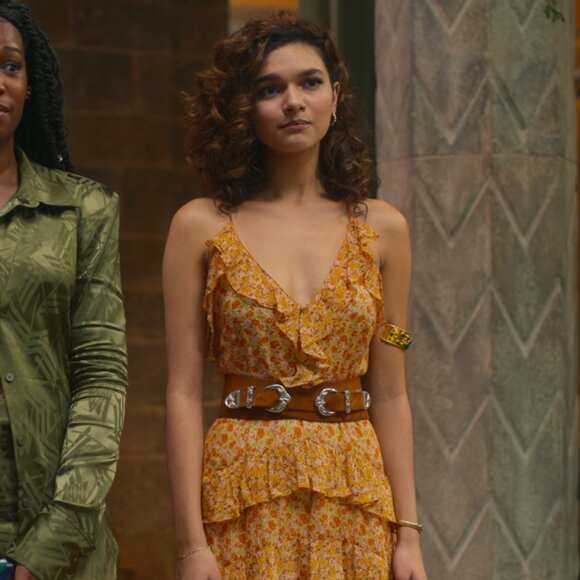 NWT Maje Rissol Cotton Ruffled Maxi Dress ASO Flora The Winx Saga - Picture 13 of 15